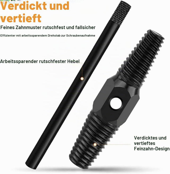 Doppelkopf Schraubenausdreher 1/2 und 3/4 Zoll mit Stick, Linksgewinde Ausdreher Rohrschraubenausdre