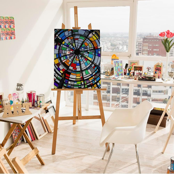 Artnapi Malen nach Zahlen Erwachsene mit Rahmen | DIY Handgemalt | Regenbogen-Kaleidoskop der Träume