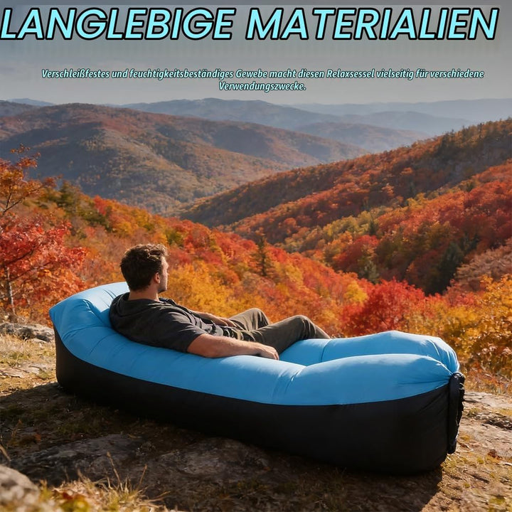 Aufblasbares Sofa 230×70cm, Luftsack mit Portable Paket, Tragbares Aufblasbare Liege, Air Lounger, S