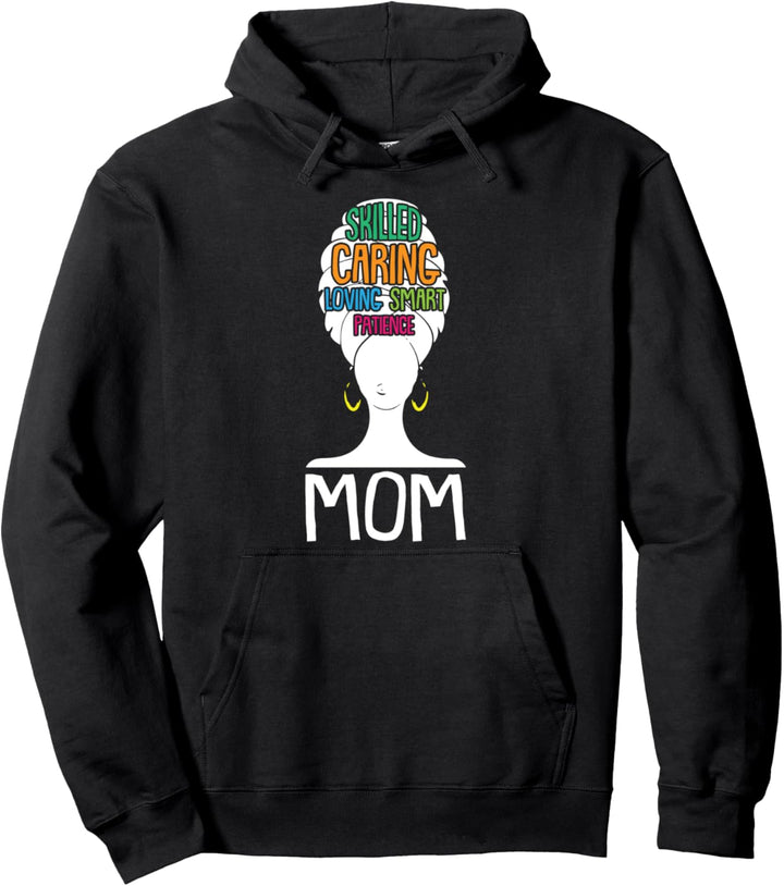 Schwarze Mama Afro Natürliches Haar Melanin Stolz Mama Mama Pullover Hoodie