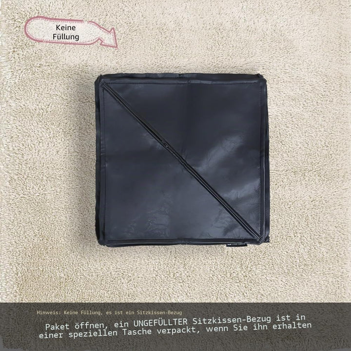 Louis Donné Ungepolsterter Ottoman Pouf Bezug,17.7" Square Pouf Ottoman Fusshocker Sitzsack für Spei