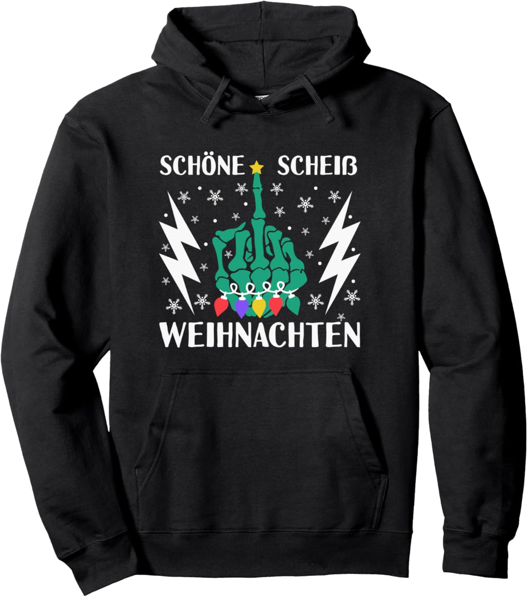 Weihnachtsmuffel Weihnachten Mittelfinger Weihnachts Pullover Hoodie