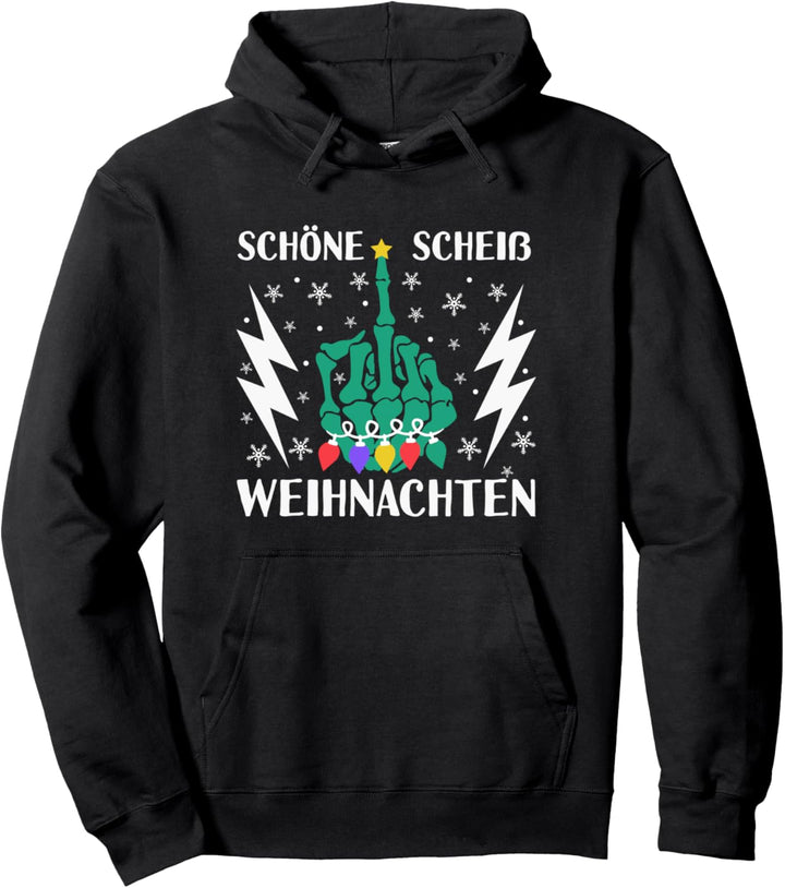 Weihnachtsmuffel Weihnachten Mittelfinger Weihnachts Pullover Hoodie