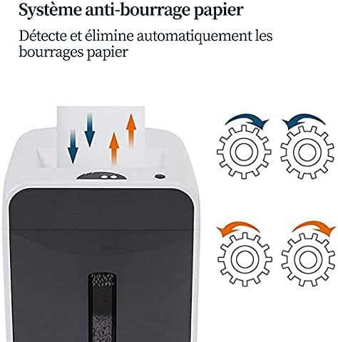 WOLVERINE 6-Blatt P5-Hochsicherheits-Aktenvernichter Super-Mikroschnitt für Papier und Kreditkarten,