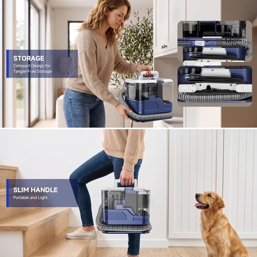 Nasssauger Polsterreiniger Gerät, 21kPa Teppichreiniger Waschsauger | 600W Nassauger Tragbare mit 2L