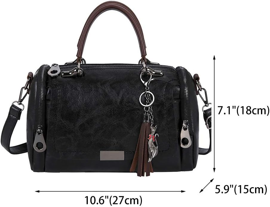 BUKESIYI Damen Tasche Umhängetasche Handtasche Frauen Klein Schultertasche Weekender Lack PU Leder C