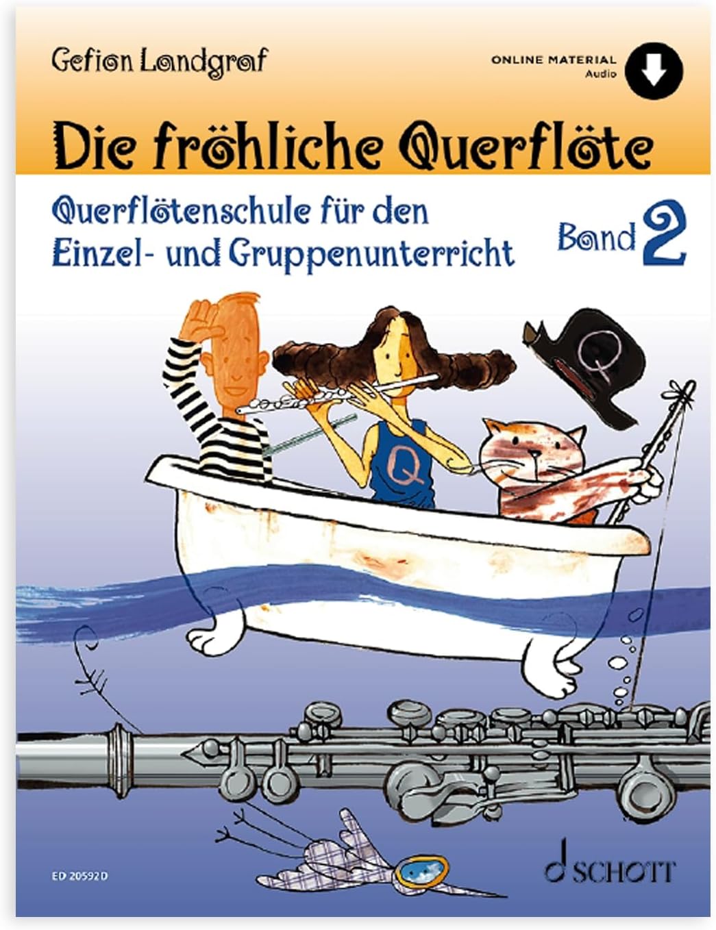 Die fröhliche Querflöte 2 + Spielbuch: (Starterset) mit Online Audio - Band 2 von Gefion Landgraf (I