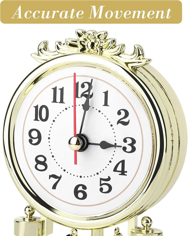 Kaminuhren Europäische Retro-Stil Wohnzimmer Uhr Antik Silent Tischuhr Für Wohnzimmer Schlafzimmer B