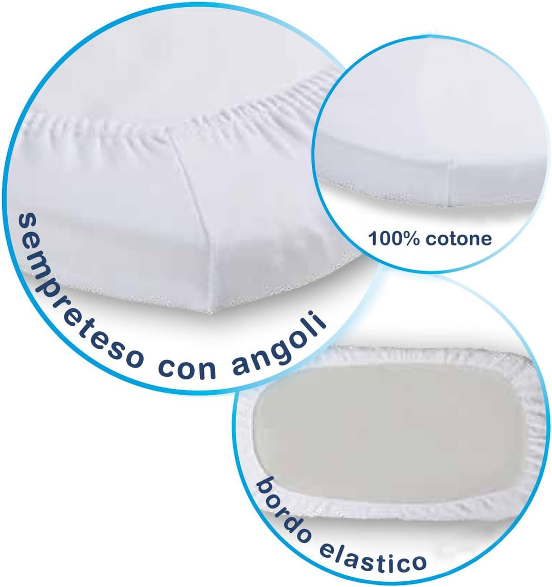 ANDY & HELEN 2/400D50 Bettwäsche-Set für Kinderwagen/Mini-Kinderbett, 230 g, Grau 1 Unità (Confezion