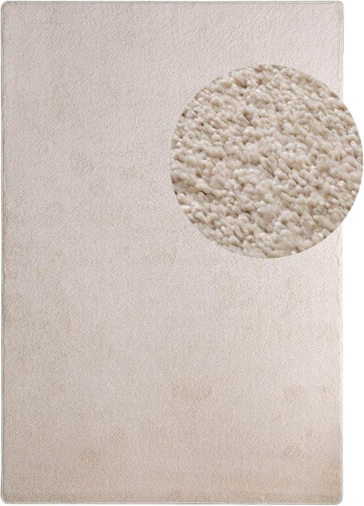 Steffensmeier Kurzflor Teppich Cambridge, Wohnzimmer, Schlafzimmer, in Beige, Grösse: 120x180 cm, 12