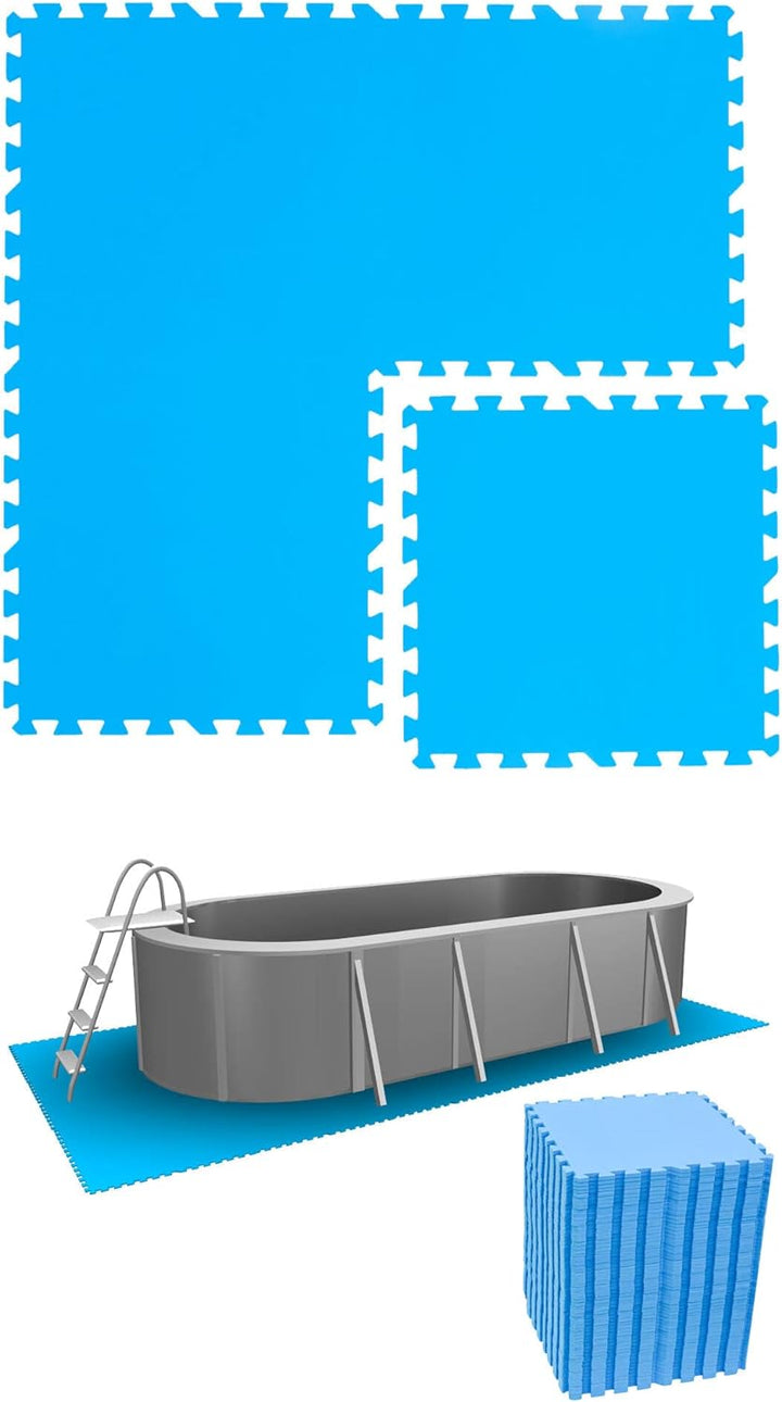 EYEPOWER 14 m² Poolunterlage - 60 Eva Matten 50x50 - Outdoor Pool Unterlage - Unterlegmatten Set 194