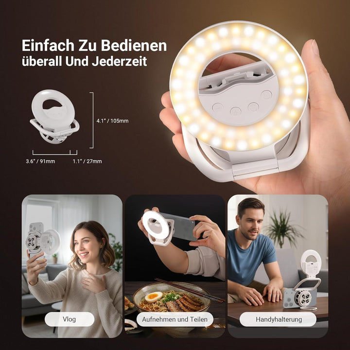 NEEWER Entry Level Version N36 Magnetisches Selfie Licht und Handykühler Kompatibel mit MagSafe iPho