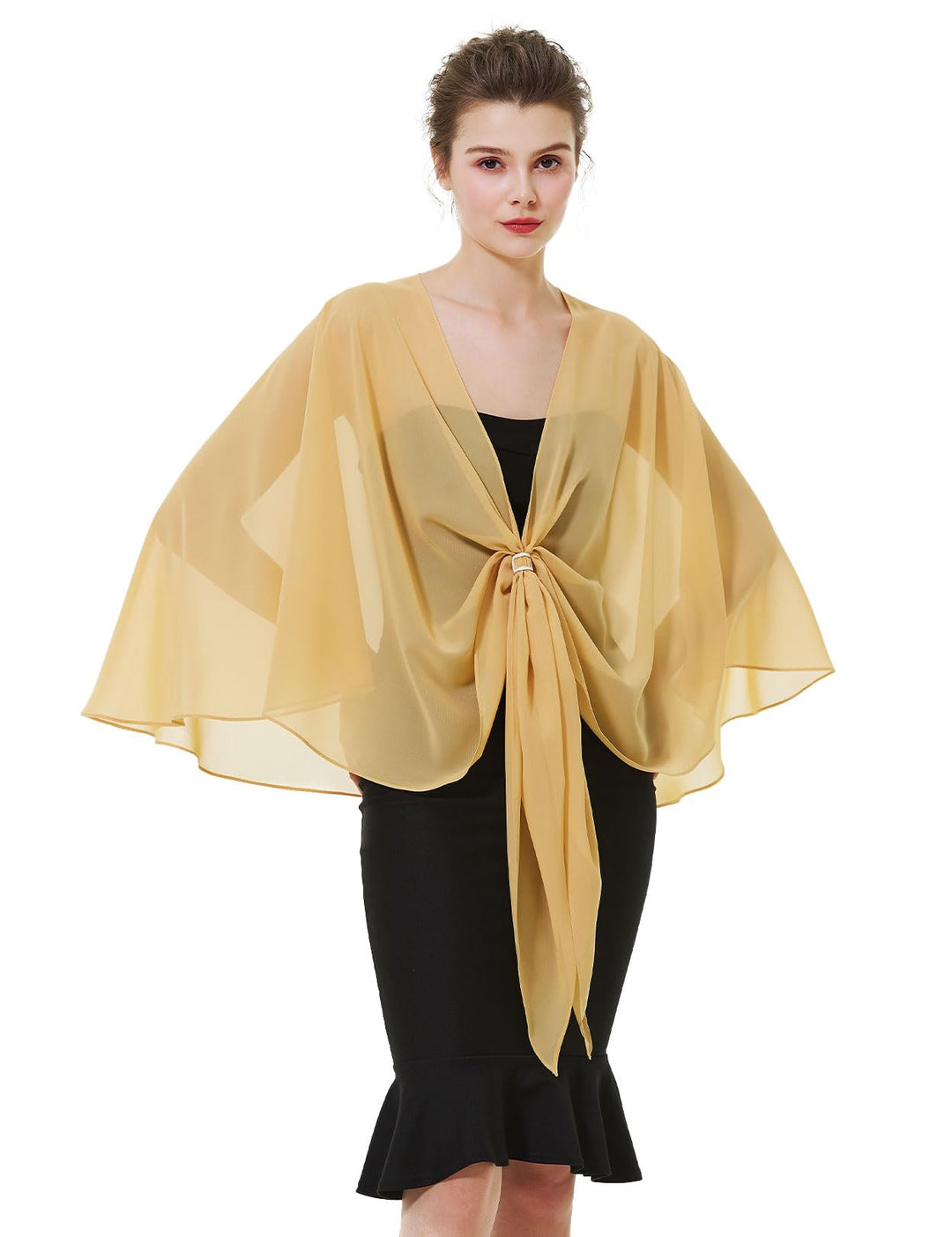 BEAUTELICATE Damen Chiffon Schal Stola Elegante Bolero Leichter Sommerjacke Braut Schal für Brautkle