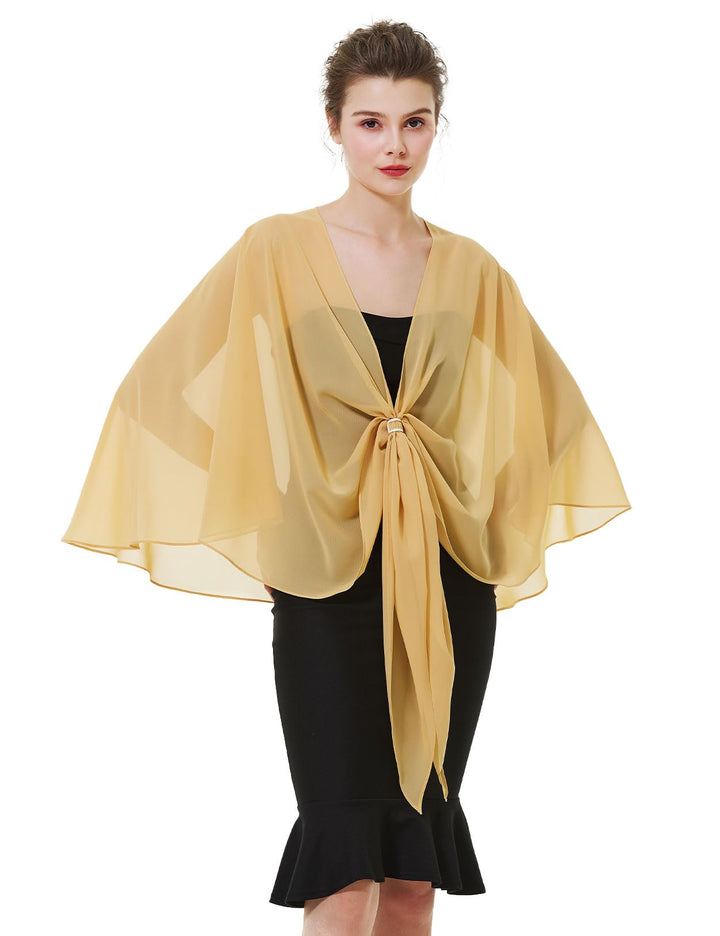 BEAUTELICATE Damen Chiffon Schal Stola Elegante Bolero Leichter Sommerjacke Braut Schal für Brautkle