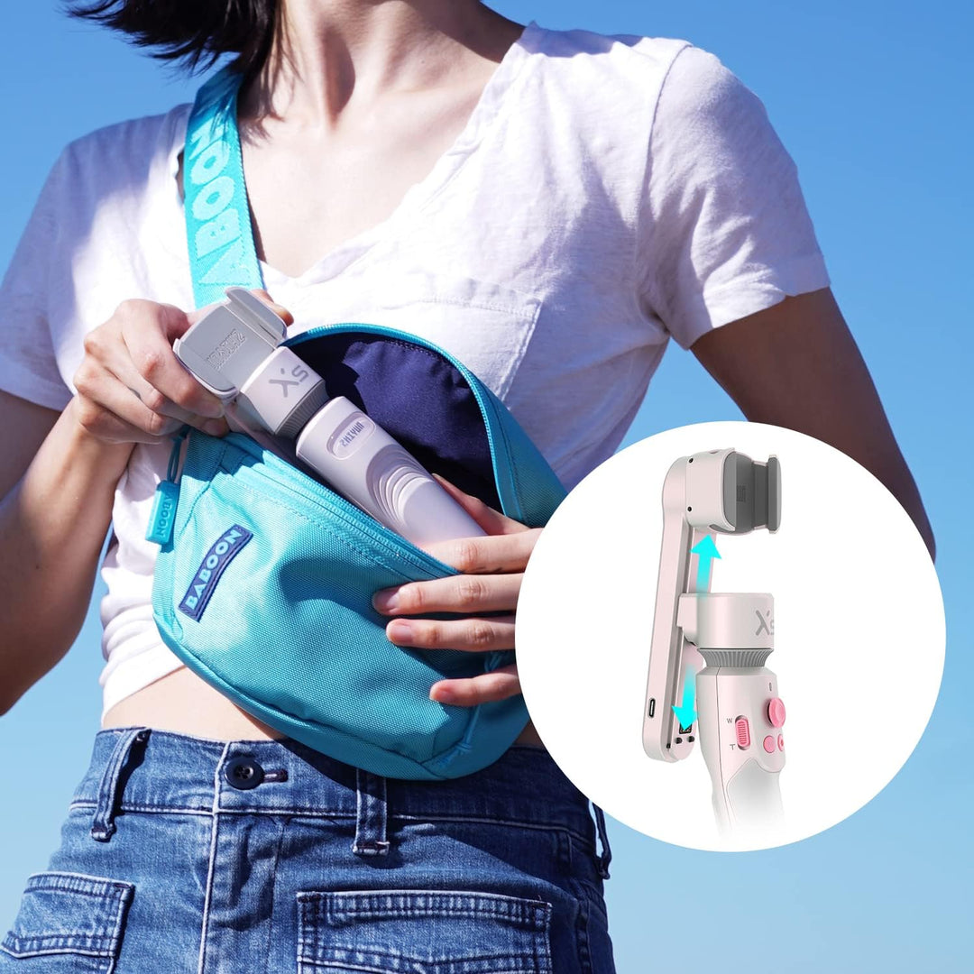 ZHIYUN Smooth-XS [offiziell] Smartphone tragbar Stabilisator Gimbal Selfie Stick Vlog Youtuber-Rosa,