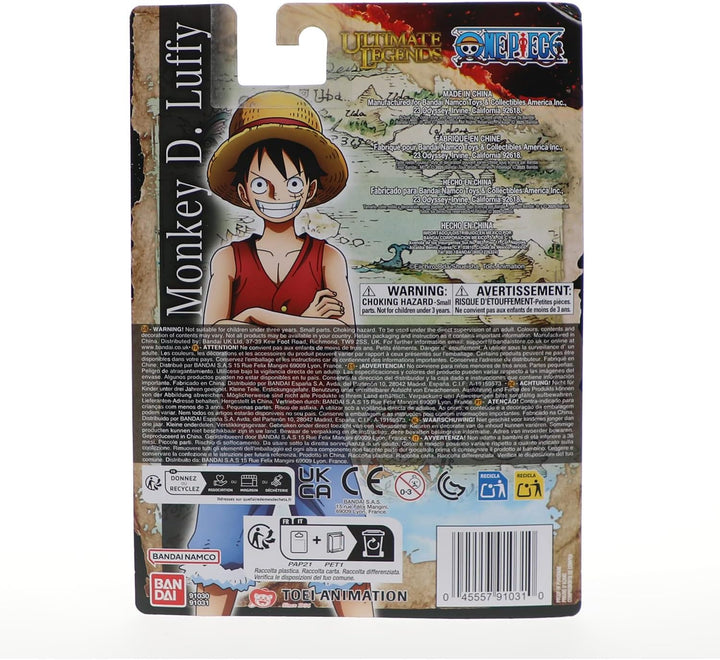BANDAI - Ultimate Legends - One Piece Actionfigur 12 cm - Monkey D. Luffy - Offizielle One Piece Liz