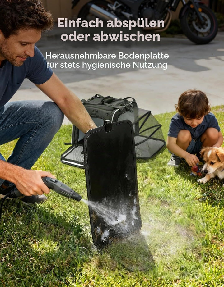 KEMIMOTO Motorrad Haustierträger, Erweiterbar &amp; Fluggesellschaft Zugelassen, Tragetasche für Kleine