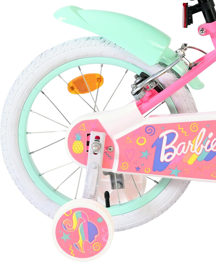 Volare Kinderfahrrad | 3–5 Jahre | Doppelte Handbremse, abnehmbare Stützräder, Pedalreflektoren &amp; Tr
