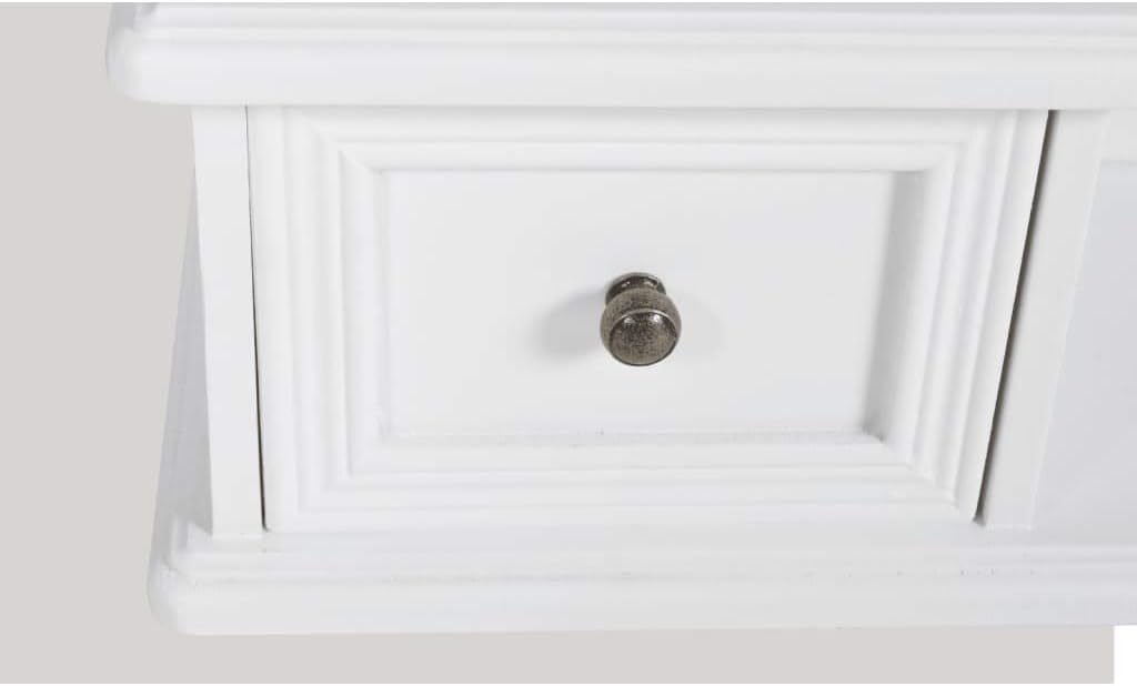 TEWTX7 Modern Schminktisch mit Schwenkspiegel, 2 Schubladen, Kosmetiktisch, Schlafzimmermöbel, MDF