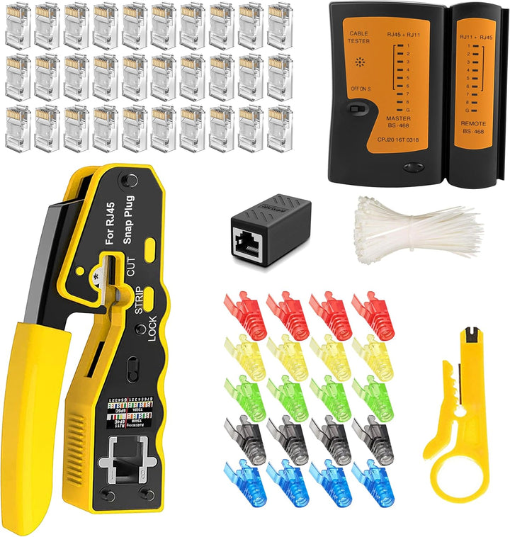 MAYLINE RJ11 RJ45 Cat5 Cat6 Netzwerkkabelprüfgeräte Reparaturwerkzeuge Abisolierschneider, Crimpen d