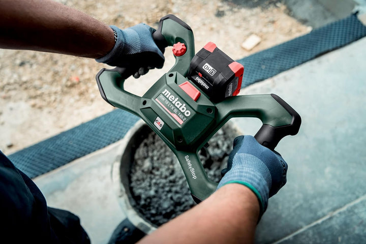 metabo Akku-Rührwerk RW 18 LTX BL 140-2 - 18V, Brushless-Motor, 2-Gang-Getriebe, 50L Mischmenge, Saf