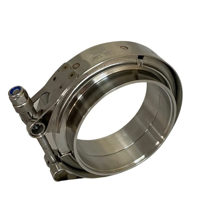 Boltza® V-Band Klemme + Flansche komplett Edelstahl extra Turboschlauch (76 mm) 3.0" Inch (76mm), 3.