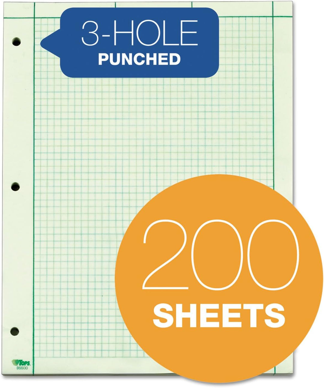 Tops Engineering Computation Pad, grün, 200 Sheets, 200 Sheets