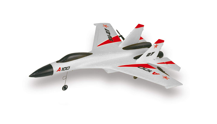 Amewi 24089 SU-27 RC Flugzeug 3 Kanal 2,4GHz RTF Gyro, Rot