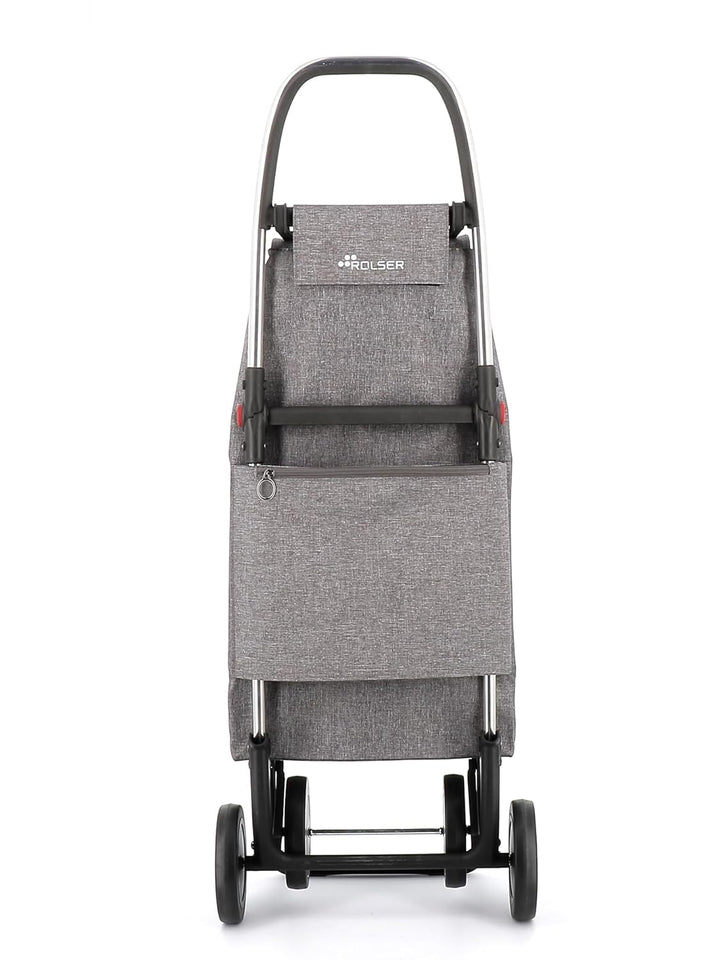 Klappbarer Einkaufstrolley Rolser I-Max Tweed 4 Räder - Grau 4 Räder Zusammenklappbar Grau, 4 Räder