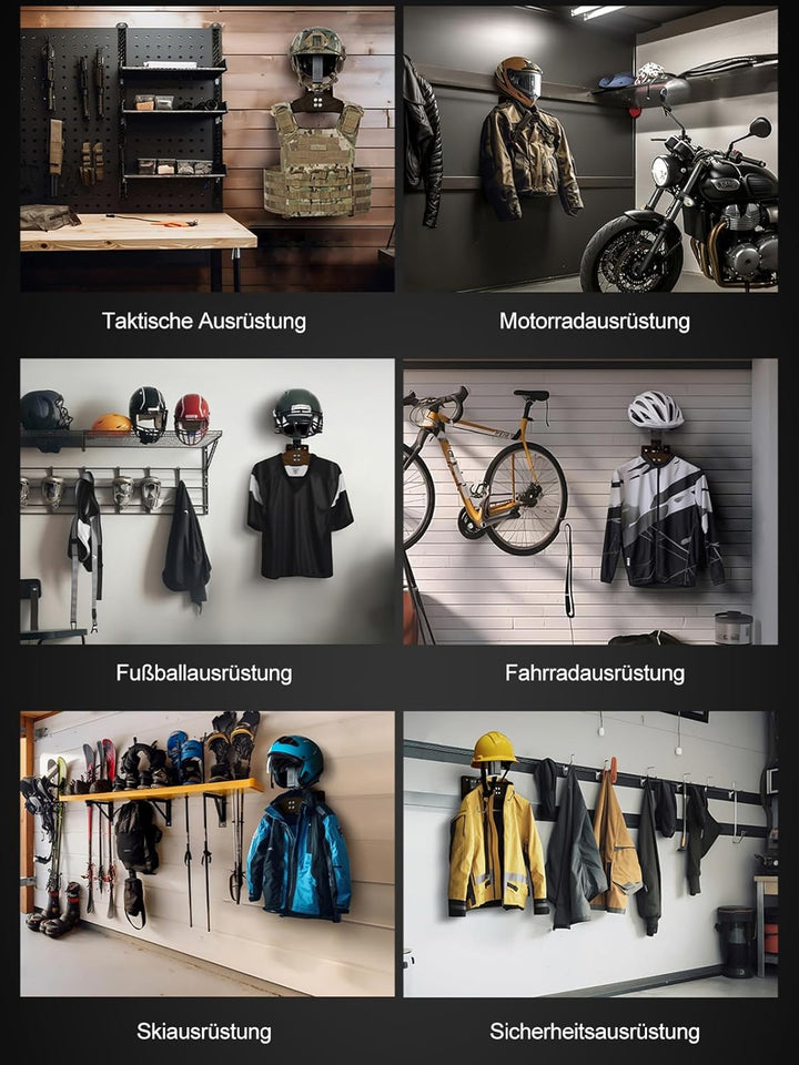 OneTigris Helmhalter Wand 2 STK., Motorradhelm Halterung Wand für Taktische Weste Platte Träger Helm