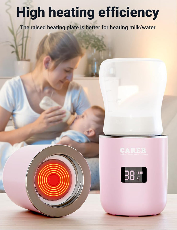 CARER BEAUTY Flaschenwärmer Baby unterwegs LCD-Display USB-Aufladung Konstante Temperatur Schnelles