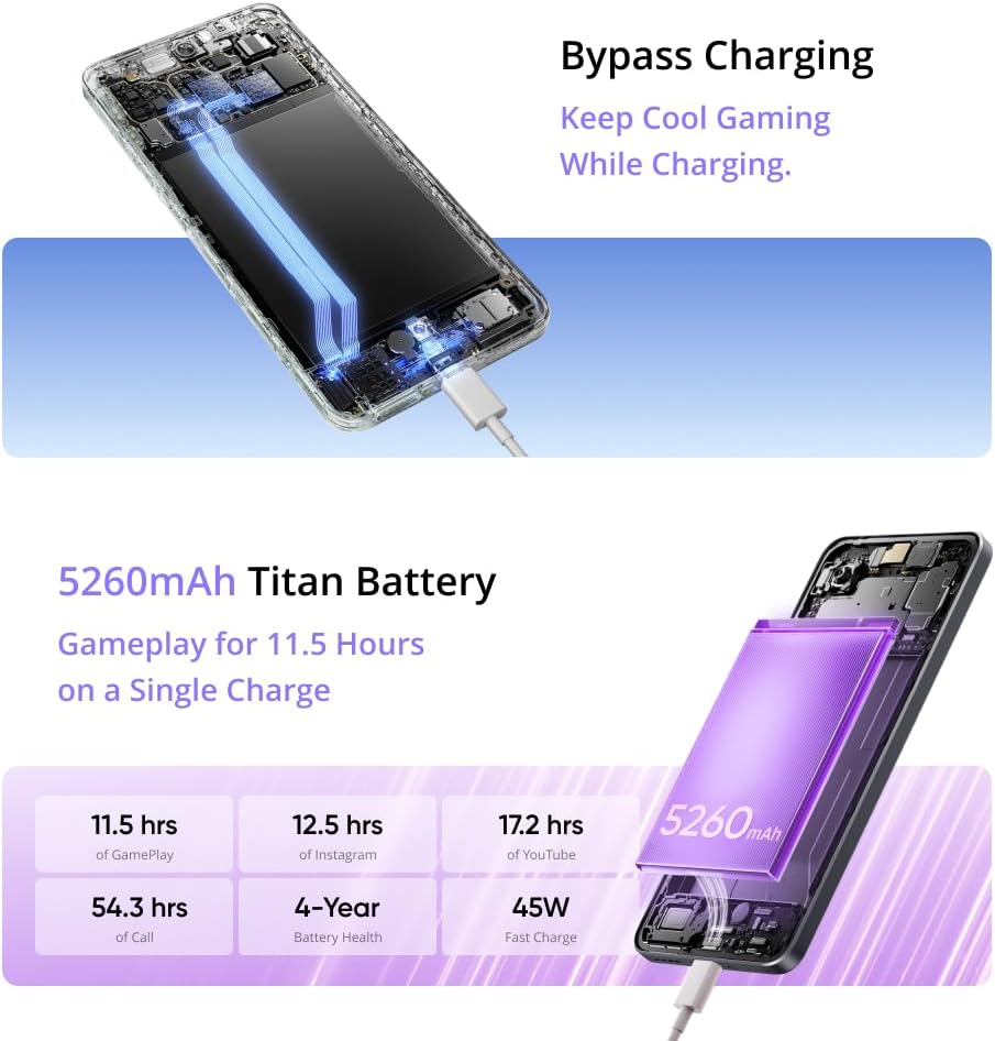 realme 14T 5G Smartphone 8+256GB, Dimensity 6300 5G Chipsatz, 6000mAh Titan Battery, 45W Fast Charge