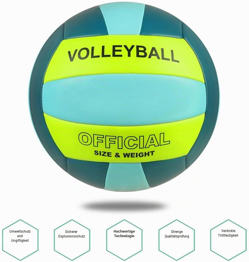 Volleyball Grösse 5 PU Leder Weich Indoor Outdoor Volleybälle Sport Training Spiel Spielball für Anf