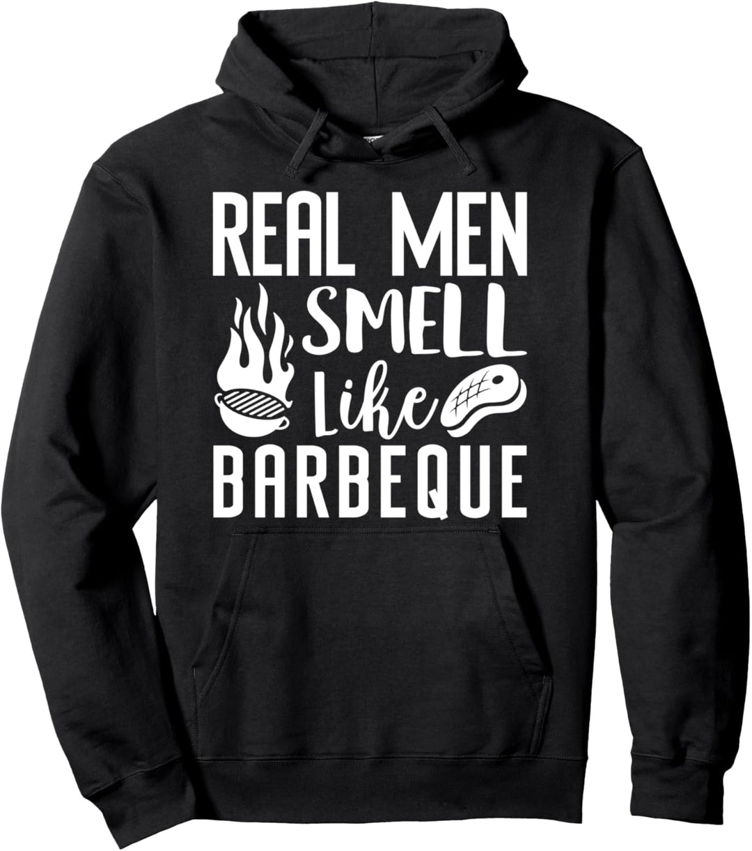 Echte Männer riechen nach BBQ Barbeque Lustiges Grillen Pullover Hoodie