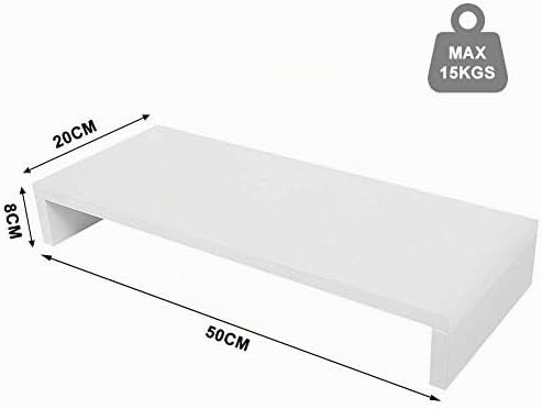 AYNEFY Monitorerhöhung Monitorständer aus Holz für das Büro, Bildschirmerhöhung mit Tastatur- und Ma