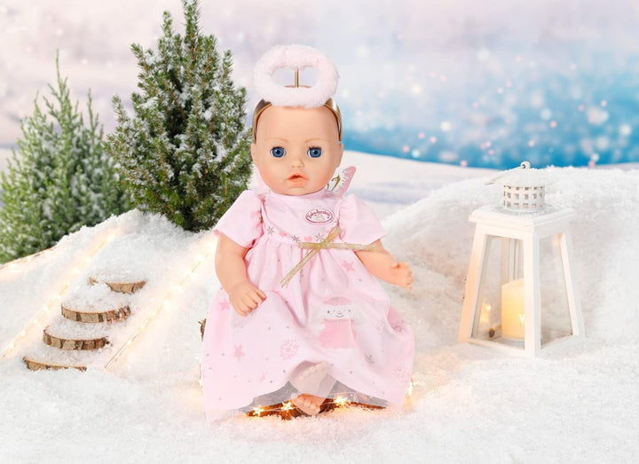 Baby Annabell Weihnachtskleid, Puppenkleid mit Flügeln und Haareif, für Puppen in 43 cm 707241 Zapf