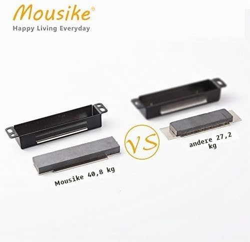 Mousike Magnetischer Türverschluss Heavy Duty 40KG Edelstahl-Türmagnete mit starkem Magnet für Küche