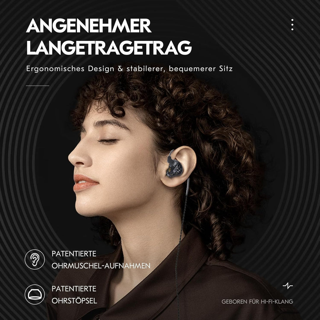 Yinyoo CCZ Harmony BC01 Pro In-Ear-Kopfhörer, 1DD 1BA Hybrid-Treiber, HiFi-Kopfhörer, drei Frequenz-