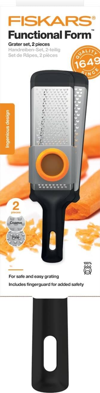 Fiskars Handreiben-Set, 2-teilig., Grob und Fein, Metall/Kunststoff, Functional Form, 1014413, Handr