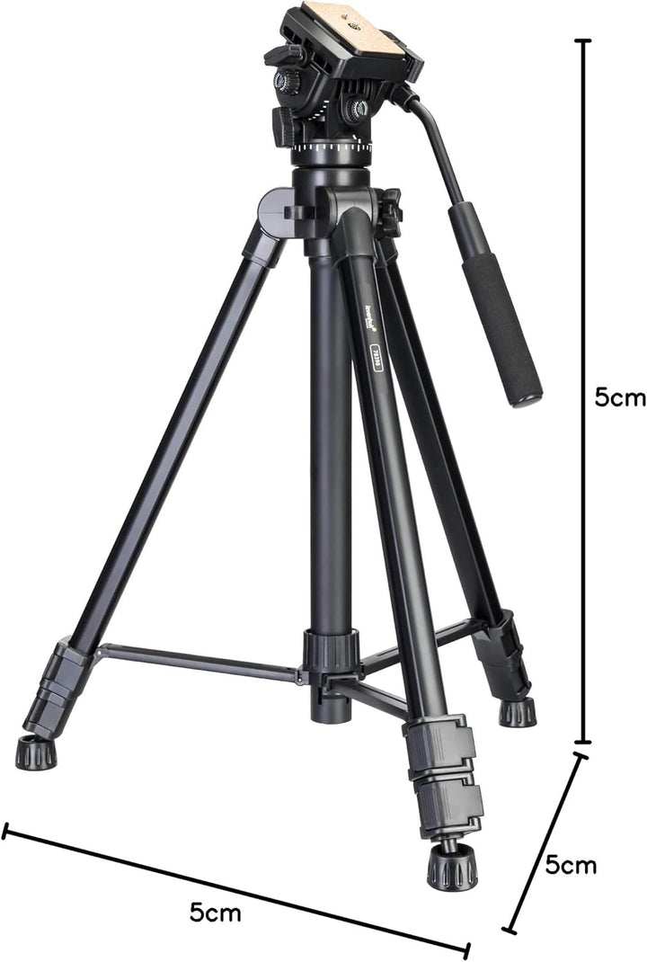 Levenhuk Level Plus VT20 Stabiles Bodenstativ Mit Wasserwaage, Fluidkopf Und 600—1650 mm Höhe Für Op