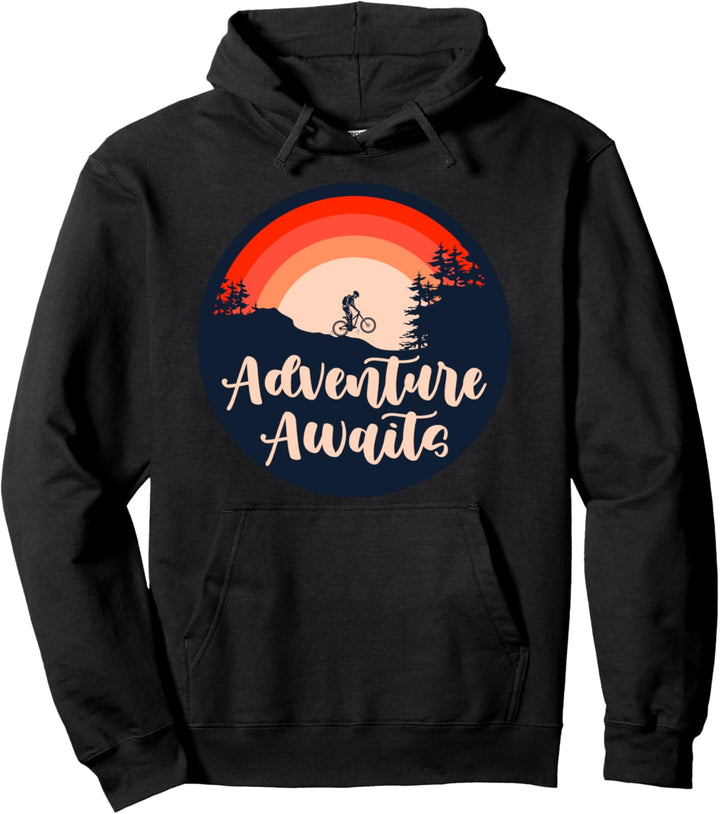 Mountainbike Abenteuer Warten Vintage Radsport Rad Geschenk Pullover Hoodie