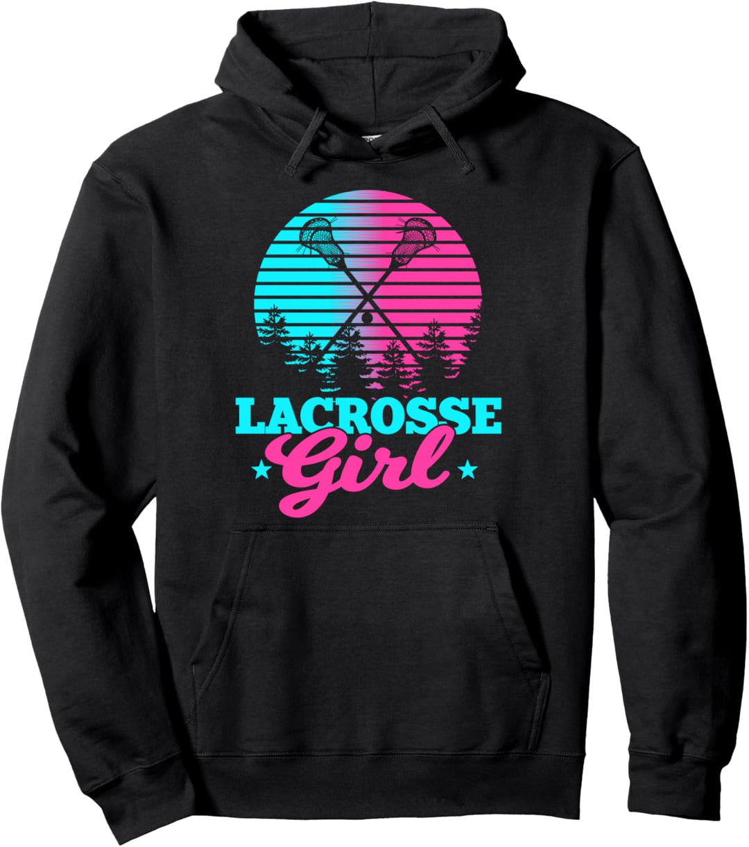 Lacrosse Girl Sport Motiv, Witziger Spruch, Damen Pullover Hoodie
