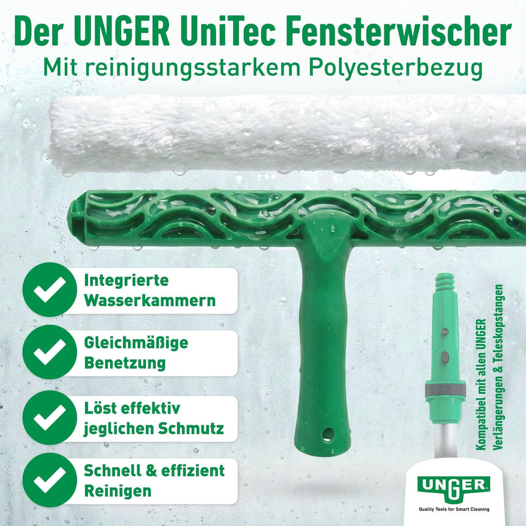UNGER PRO Fensterreinigungs Starter-Set 2in1 (inkl. Fensterwischer + Einwascher, für professionelle