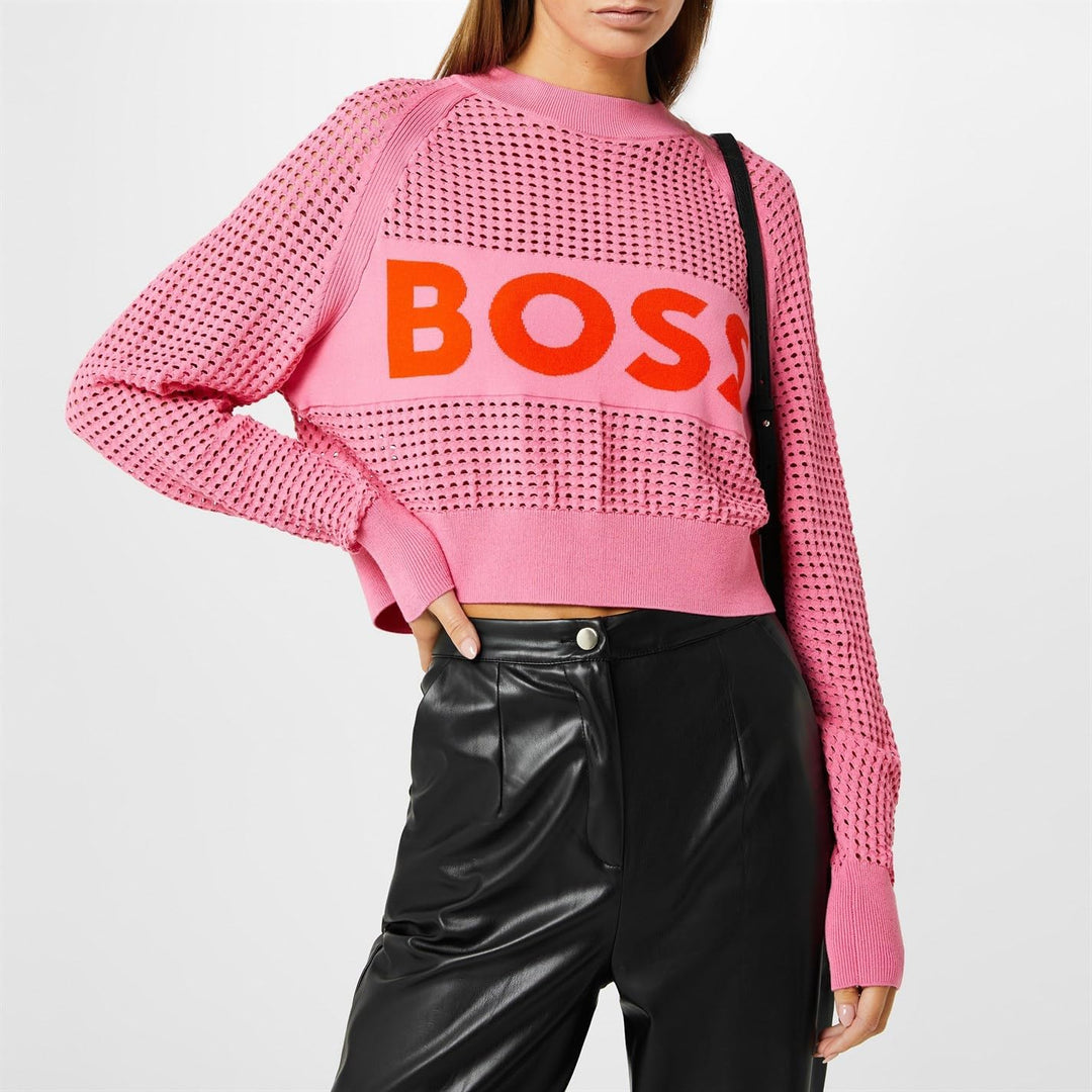 BOSS Damen C_fenniki Knitted_Sweater, M Medium Pink668