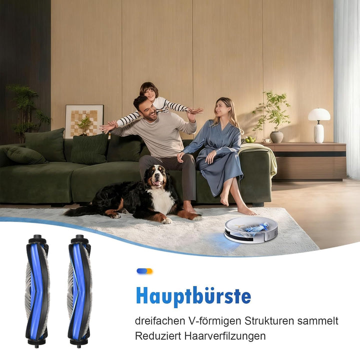 25 Stück Zubehör für ECOVACS DEEBOT T50 Omni / T50 PRO Omni / T50 Pro Omni Gen2 Saugroboter, 6 Staub