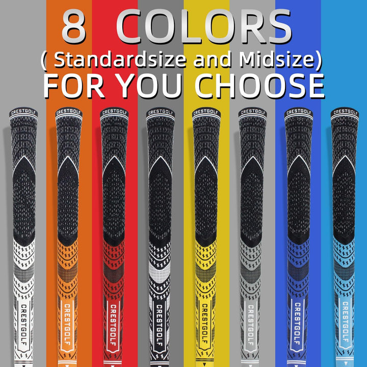CRESTGOLF Golfgriffe Aktualisierte Multi-Compound-Golfgriffe für Golfschläger, Golf Grips Set mit 13