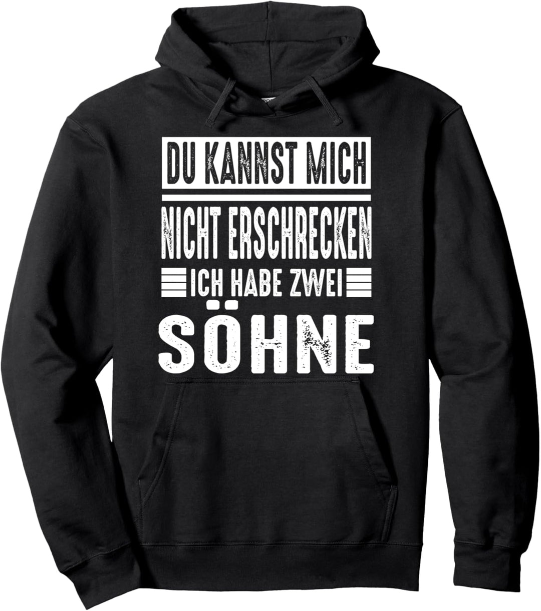 Ich habe zwei Söhne Vater Mutter Lustig Pullover Hoodie