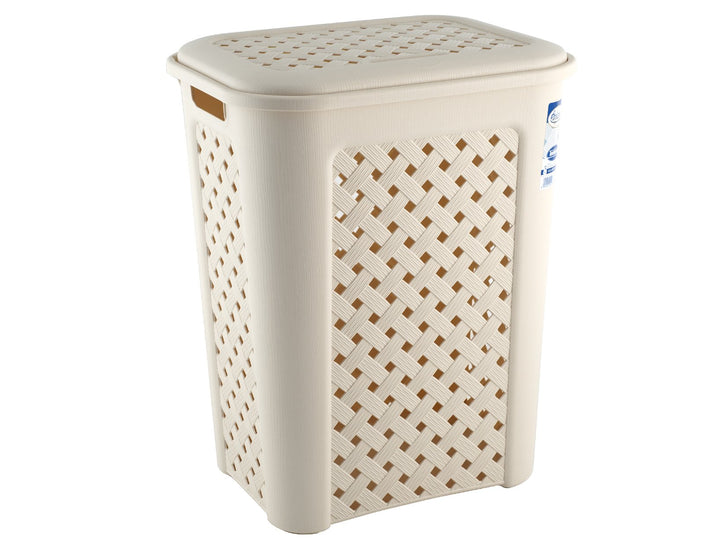Tontarelli Arianna Wäschekorb, gelochtes Modell, Kunststoff, Beige, 50 Liter