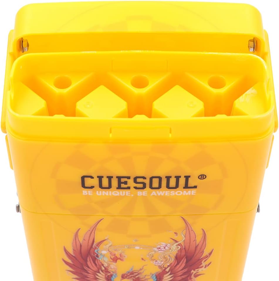 CUESOUL ANTIE Hard Dart Case, Hält 6 Steeldarts/Soft Tip Darts und zusätzliches Zubehör, mit Vier my