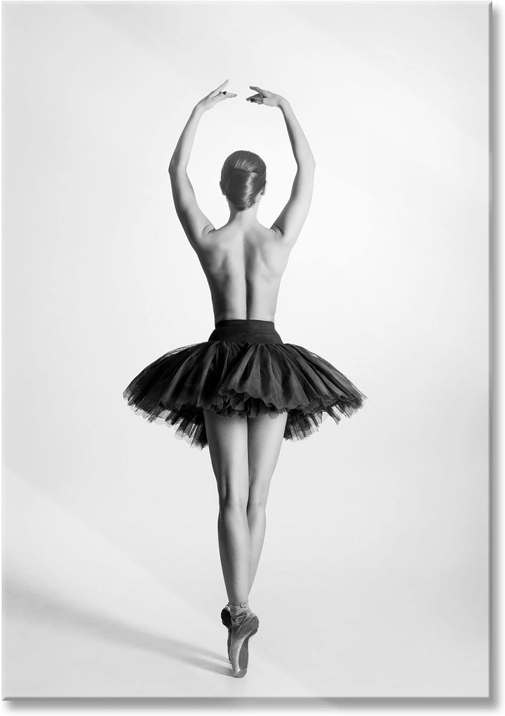 Pixxprint Glasbild | Wandbild aus Echtglas | sexy nackte Ballettpose | 40x60 cm | inkl. Aufhängung u